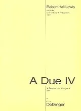 Robert Hall Lewis Notenblätter A DUE 4 FUER POSAUNE UND SCHLAG