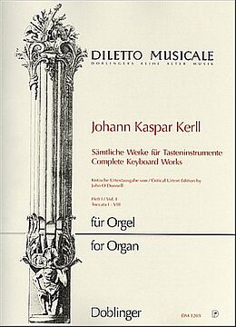 Johann Kaspar Kerll Notenblätter Sämtliche Werke für Tasteninstrumente Band 1
