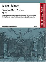Michel Blavet Notenblätter Sonate d-Moll op.3,2 für