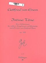 Gottfried von Einem Notenblätter Intime Töne op.105 für Gesang (mittel)