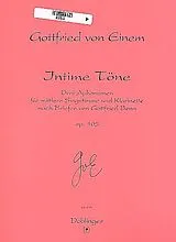 Gottfried von Einem Notenblätter Intime Töne op.105 für Gesang (mittel)