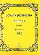 Johann Joseph Fux Notenblätter Suite F-Dur Nr.2 für 4 Blockflöten