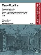 Marco Uccellini Notenblätter Correnti ed arie Tänze für 2 Blockflöten (Violinen) und Bc