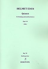 Helmut Eder Notenblätter Quitett op.119 ür 2 Violinen, Viola