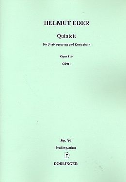 Helmut Eder Notenblätter Quitett op.119 ür 2 Violinen, Viola