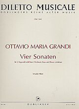 Alessandro Grandi Notenblätter 4 Sonaten für 2 Sopranblockflöten (Violinen)