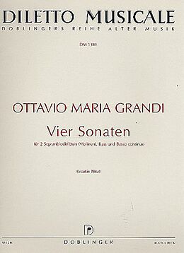 Alessandro Grandi Notenblätter 4 Sonaten für 2 Sopranblockflöten (Violinen)