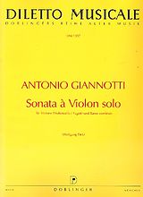 Antonio Giannotti Notenblätter Sonata a violon solo für Violone