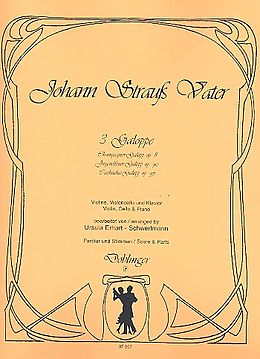 Johann (Vater) Strauss Notenblätter 3 Galoppe für Klaviertrio