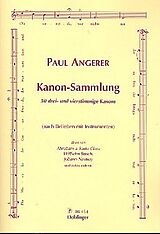 Paul Angerer Notenblätter Kanon-Sammlung 50 Kanons