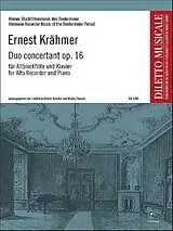 Ernest Krämer Notenblätter Duo concertant op.16