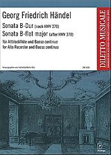 Georg Friedrich Händel Notenblätter Sonate B-Dur nach HWV370 für