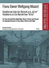 Franz Xaver Mozart Notenblätter Variationen über den Marsch aus Aline
