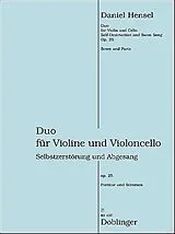 Daniel Hensel Notenblätter Selbstzerstörung und Abgesang op.25
