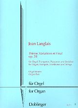 Jean Langlais Notenblätter Thème, variations et final op.28