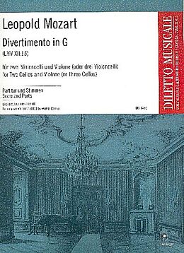 Leopold Mozart Notenblätter Divertimento in G LMVXII-15