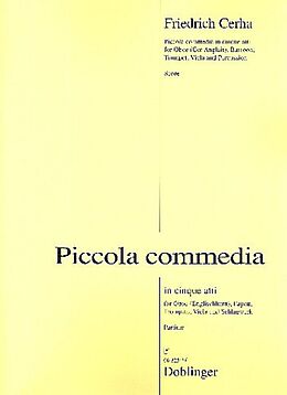 Friedrich Cerha Notenblätter Piccola commedia in 5 atti