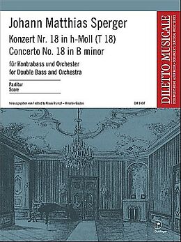 Johann Matthias Sperger Notenblätter Konzert h-Moll Nr.18 T18