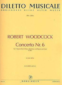 Robert Woodcock Notenblätter Konzert C-Dur Nr.6 für 2 Sopranblockflöten
