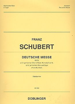 Franz Schubert Notenblätter Deutsche Messe D872 für