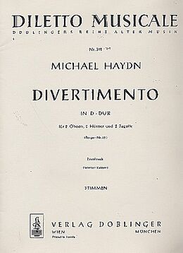 Michael Haydn Notenblätter Divertimento D-Dur Perger 95