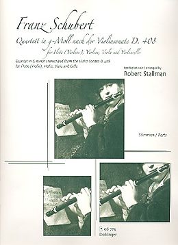 Franz Schubert Notenblätter Quartett g-Moll nach der Violinsonate D408