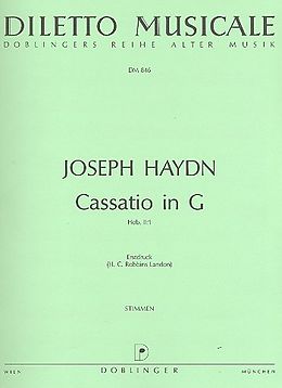 Franz Joseph Haydn Notenblätter Cassatio G-Dur Hob.II-1