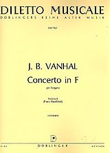 Johann Baptist (Krtitel) Vanhal Notenblätter Konzert F-Dur für Orgel und Streicher