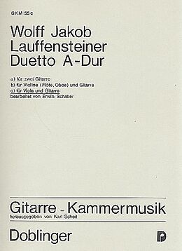 Wolff Jacob jr. Lauffensteiner Notenblätter Duetto A-Dur