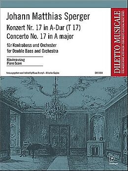 Johann Matthias Sperger Notenblätter Konzert A-Dur Nr.17 T17 für Kontrabass und Orchester