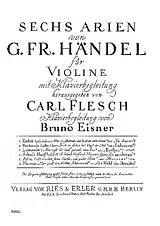 Georg Friedrich Händel Notenblätter 6 Arien Nr.5 (Er weidet seine Herde ein guter Hirte)