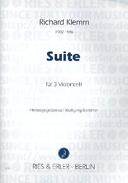 Richard Klemm Notenblätter Suite für 3 Violoncelli