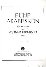 Werner Trenkner Notenblätter 5 Arabesken op.28