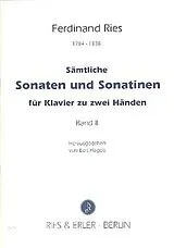 Ferdinand Ries Notenblätter Sämtliche Sonaten und Sonatinen Band 2