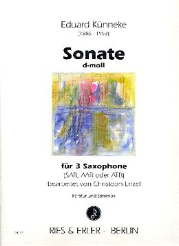 Eduard Künneke Notenblätter Sonate d-Moll