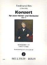 Ferdinand Ries Notenblätter Konzert WoO19 für 2 Hörner und Orchester