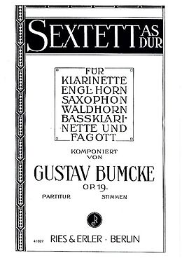 Gustav Bumcke Notenblätter Sextett As-Dur op.19 für Klarinette