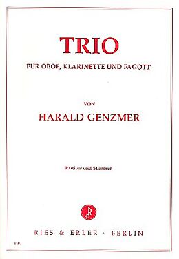 Harald Genzmer Notenblätter Trio für Oboe, Klarinette und