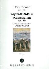 Heinz Tiessen Notenblätter Septett G-Dur op.20 für Flöte