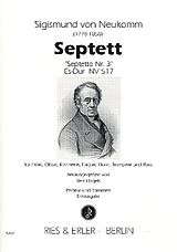 Sigismund Ritter von Neukomm Notenblätter Septett Nr.3 Es-Dur NV517 für Flöte, Oboe