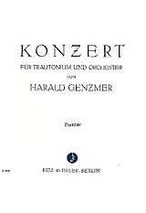 Harald Genzmer Notenblätter Konzert für Trautonium