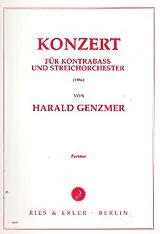 Harald Genzmer Notenblätter KONZERT FUER KONTRABASS UND