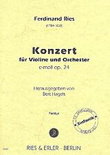 Ferdinand Ries Notenblätter Konzert e-Moll op.24 für Violine