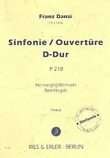 Franz Danzi Notenblätter Sinfonie und Ouvertüre D-Dur P218