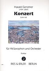 Harald Genzmer Notenblätter Konzert GeWV153 für Altsaxophon