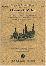 Giovanni Alberto Ristori Notenblätter I lamenti d´Orfeo