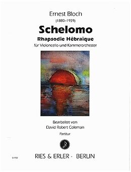 Ernest Bloch Notenblätter Schelomo - Rhapsodie hébraique