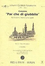 Johann Gottlieb Naumann Notenblätter Per che di giubbilo für Sopran, Violine