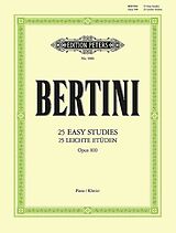 Henri Jerome Bertini Notenblätter 25 leichte Etüden op.100