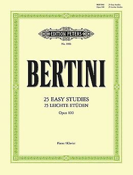 Henri Jerome Bertini Notenblätter 25 leichte Etüden op.100